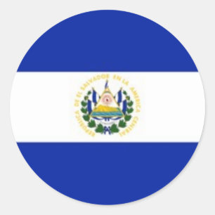 El Salvador Flaggenaufkleber Runder Aufkleber