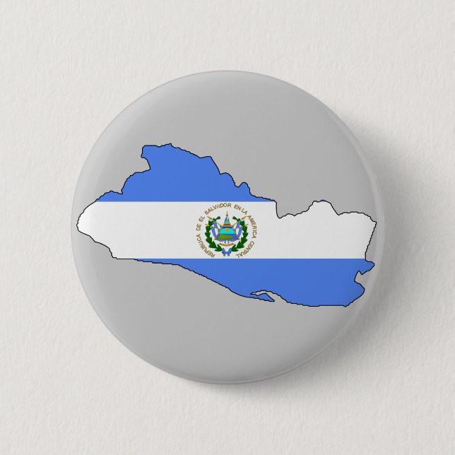 El Salvador Flaggenkarte Button (Vorderseite)