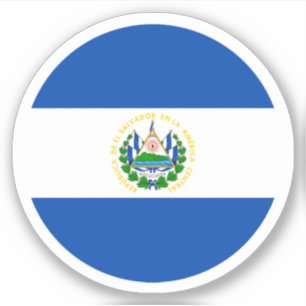 El Salvador Flaggenrundkleber Aufkleber