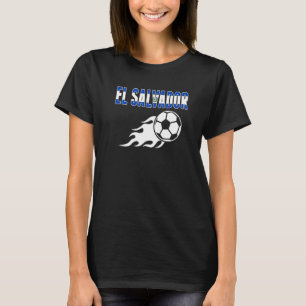 El Salvador Fußball Fans Salvadorischer Flaggenfuß T-Shirt