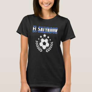 El Salvador Fußball Fans Salvadorischer Flaggenfuß T-Shirt