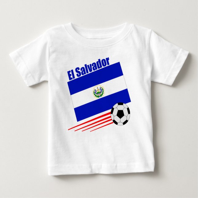 El Salvador Fußball-Team Baby T-shirt (Vorderseite)