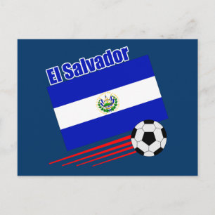 El Salvador Fußballmannschaft Postkarte