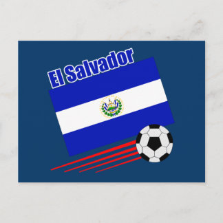 El Salvador Fußballmannschaft Postkarte