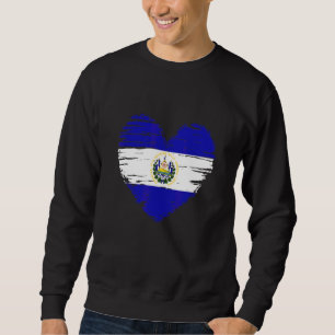 El Salvador Herz Salvadoreische Flagge Salvadorean Sweatshirt