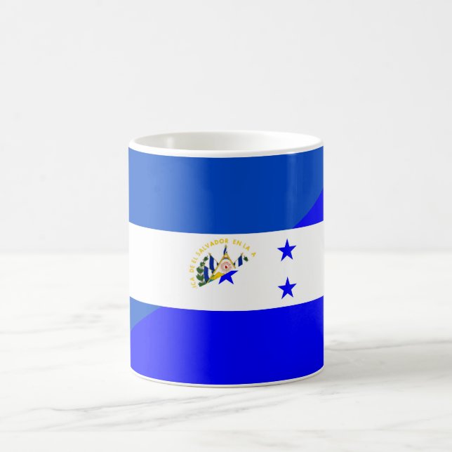 el salvador honduras halbe flagge landessymbol kaffeetasse (Mittel)