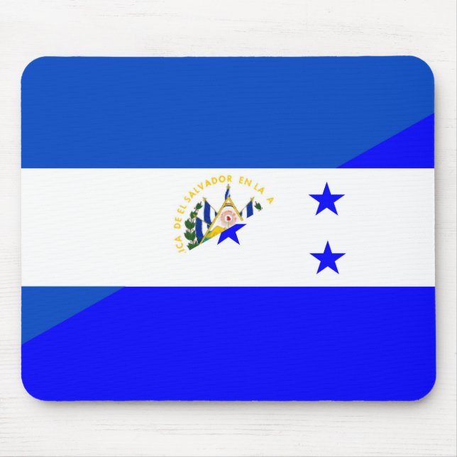 El Salvador Honduras halbes Flaggen-Landsymbol Mousepad (Vorne)