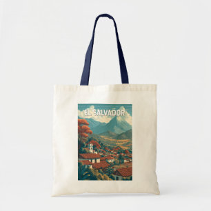 El Salvador Illustration Reise Kunst Vintage Tragetasche