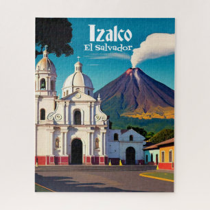 El Salvador Izalco Reise Vintage Retro Puzzle