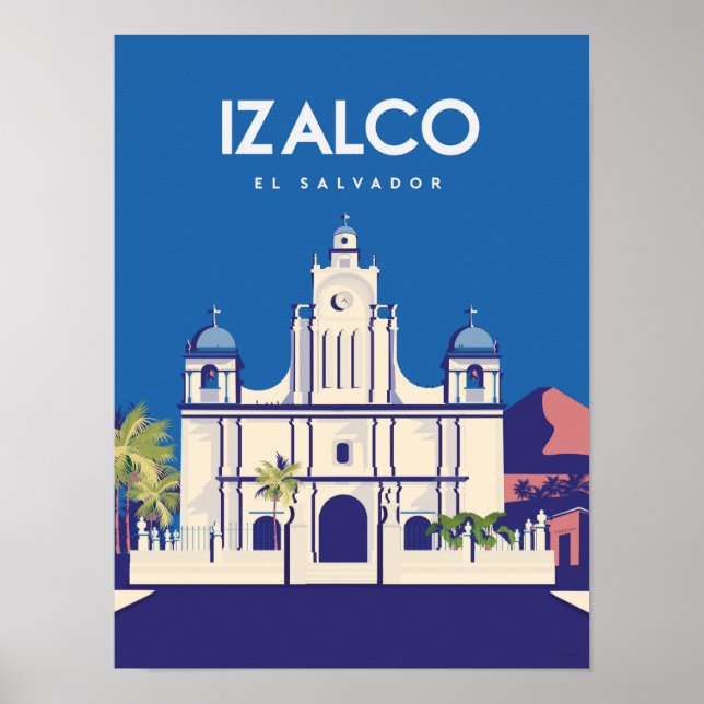 El salvador izalco Reiseplakat Poster (Vorne)