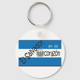 El Salvador Llavero con bandera Keyring Schlüsselanhänger
