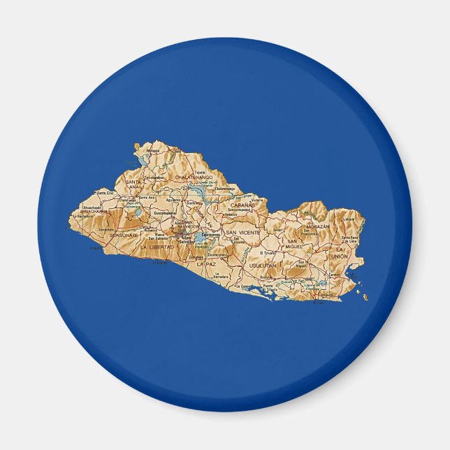 El Salvador Map Magnet (Vorne)