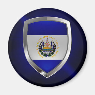 El Salvador Mettalic Emblem Magnet