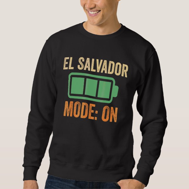 El Salvador-Modus Batterie-Design Sweatshirt (Vorderseite)