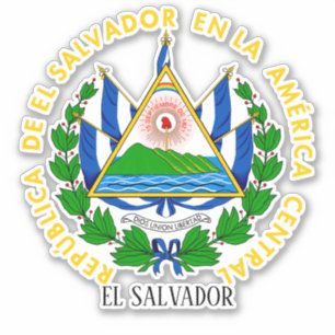 El Salvador National Coat of Arms Patriotic Aufkleber