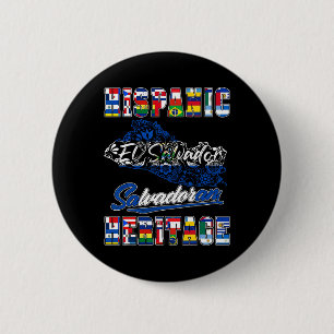 El Salvador National Hispanic Heritage Monte Brè Button