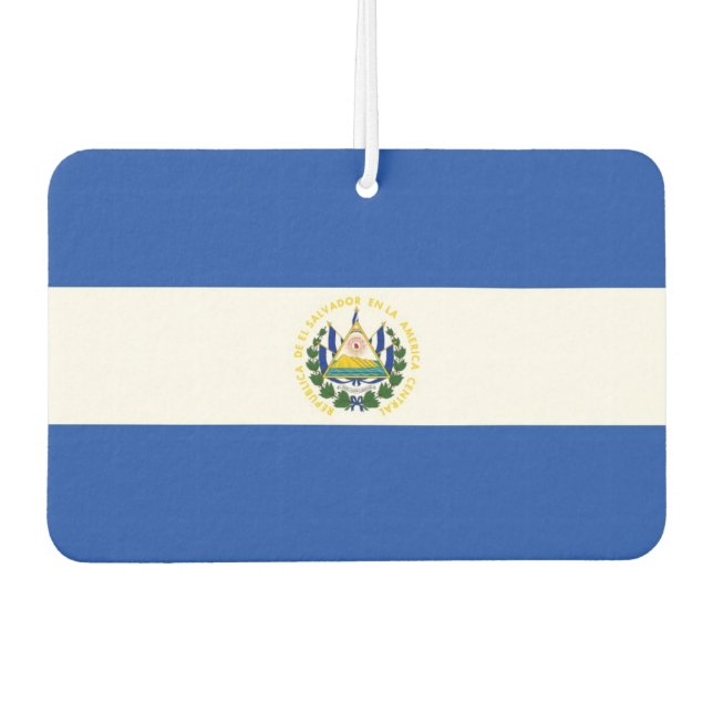El Salvador National World Flag Autolufterfrischer (Vorderseite)