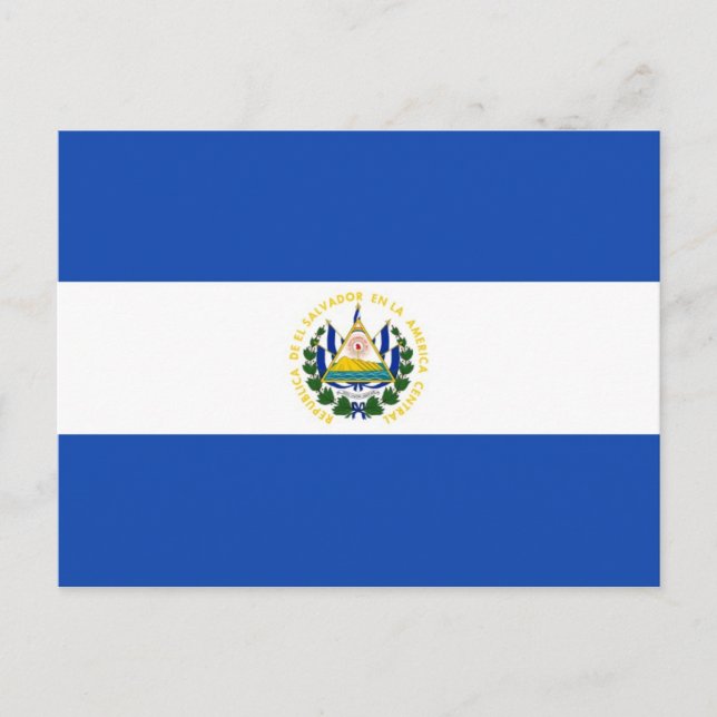 El Salvador National World Flag Postkarte (Vorderseite)