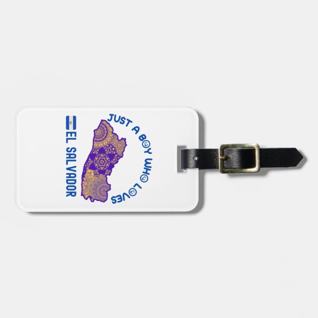 El Salvador Nordamerika Gepäckanhänger (Vorderseite horizontal)