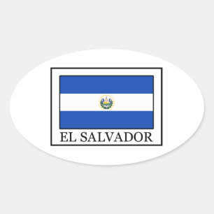 El Salvador Ovaler Aufkleber