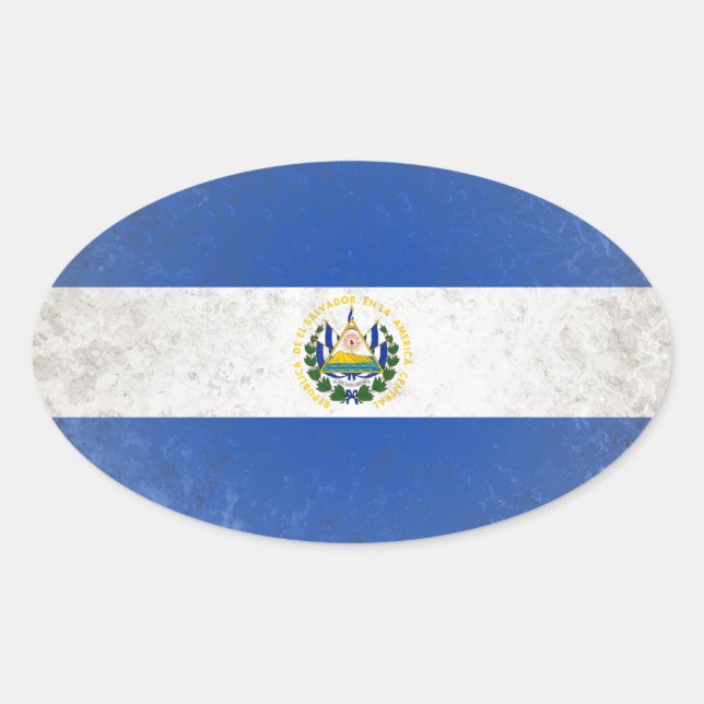 El Salvador Ovaler Aufkleber (Vorderseite)