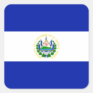 El Salvador Quadratischer Aufkleber