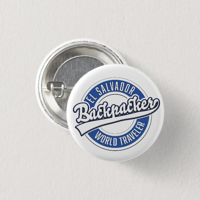 El Salvador Rucksacktouristen Button (Vorne & Hinten)