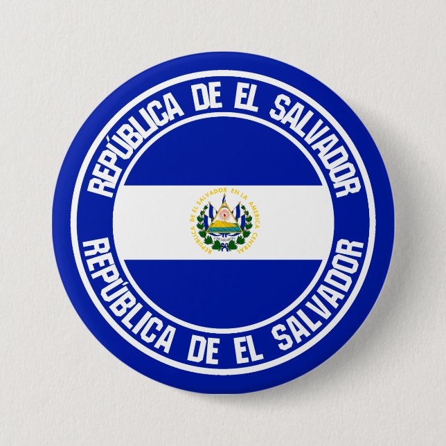 El Salvador Runde Emblem Button (Vorderseite)