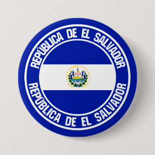 El Salvador Runde Emblem Button