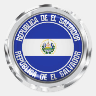 El Salvador Runde Emblem Runder Aufkleber