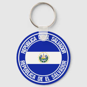 El Salvador Runde Emblem Schlüsselanhänger