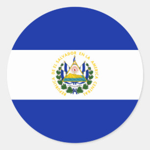 el salvador runder aufkleber