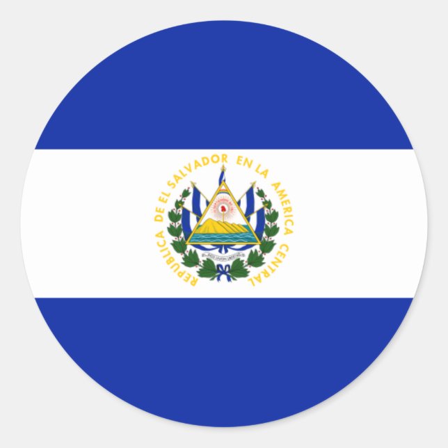 el salvador runder aufkleber (Vorderseite)