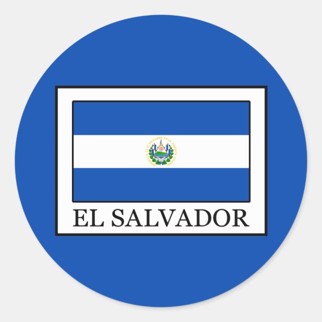 El Salvador Runder Aufkleber (Vorderseite)