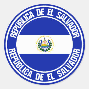 El Salvador rundes Emblem Runder Aufkleber