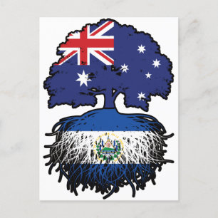 El Salvador Salvadoran Australian Australia Tree Postkarte
