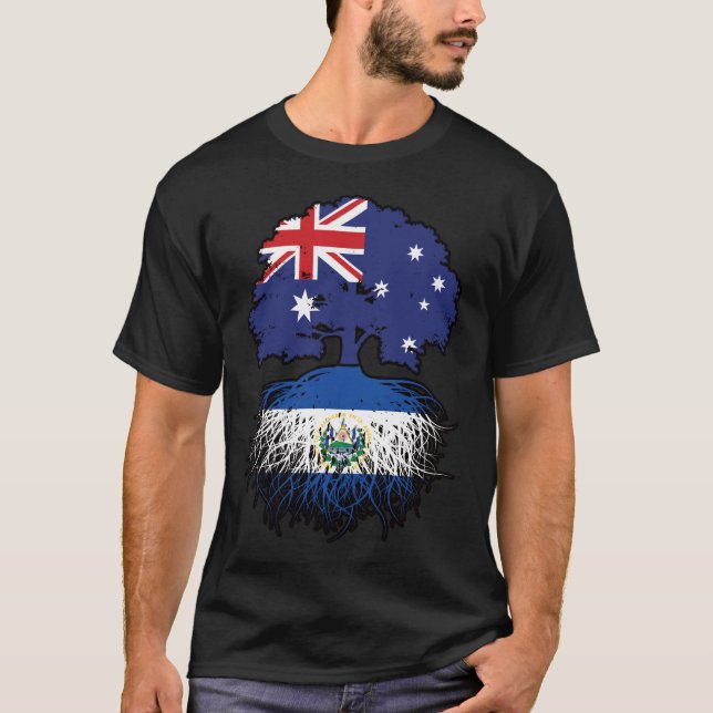 El Salvador Salvadoran Australian Australia Tree T-Shirt (Vorderseite)
