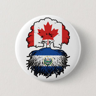 El Salvador Salvadoran kanadische Treppenroots Button
