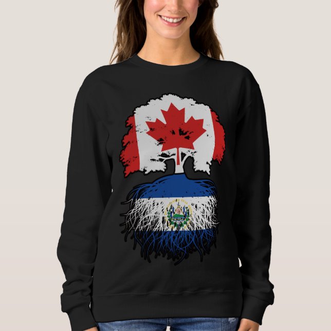 El Salvador Salvadoran kanadische Treppenroots Sweatshirt (Vorderseite)