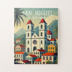 El Salvador San Miguel Reise Vintage Retro Puzzle