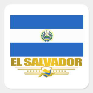 "El Salvador Stolz " Quadratischer Aufkleber