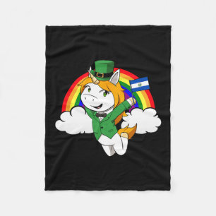 El Salvador Stolz Salvadoranische Flagge St. Patri Fleecedecke