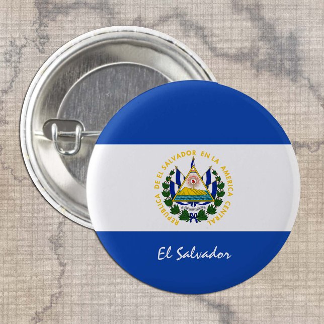 El Salvador-Taste, patriotische Flagge El Salvador Button (Von Creator hochgeladen)