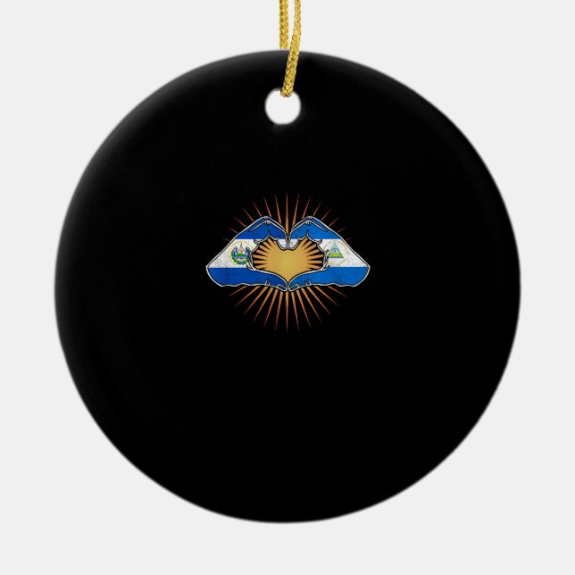 El Salvador und Nicaragua Keramik Ornament (Vorne)