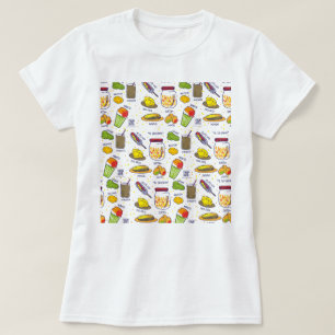 El Salvador Unterhemd Antojitos für Frau, Weiß,