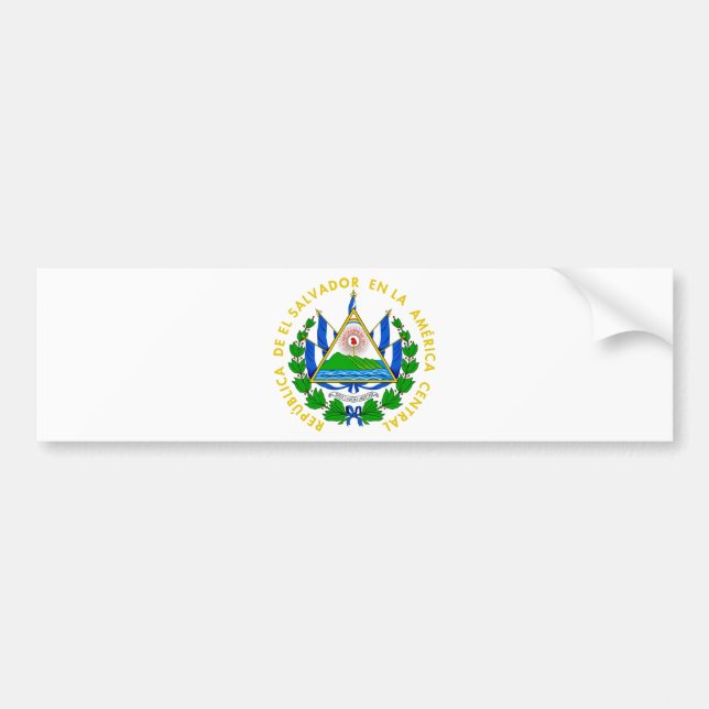 El Salvador Wappen Autoaufkleber (Vorne)