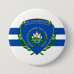 El Salvador-Wappen Button