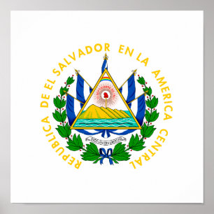 El Salvador-Wappen Poster
