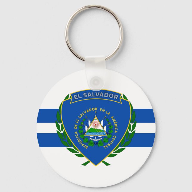El Salvador-Wappen Schlüsselanhänger (Vorderseite)