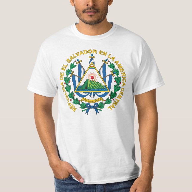 El Salvador Wappen T - Shirt (Vorderseite)